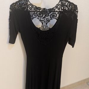 Elegant Black Lace Dress